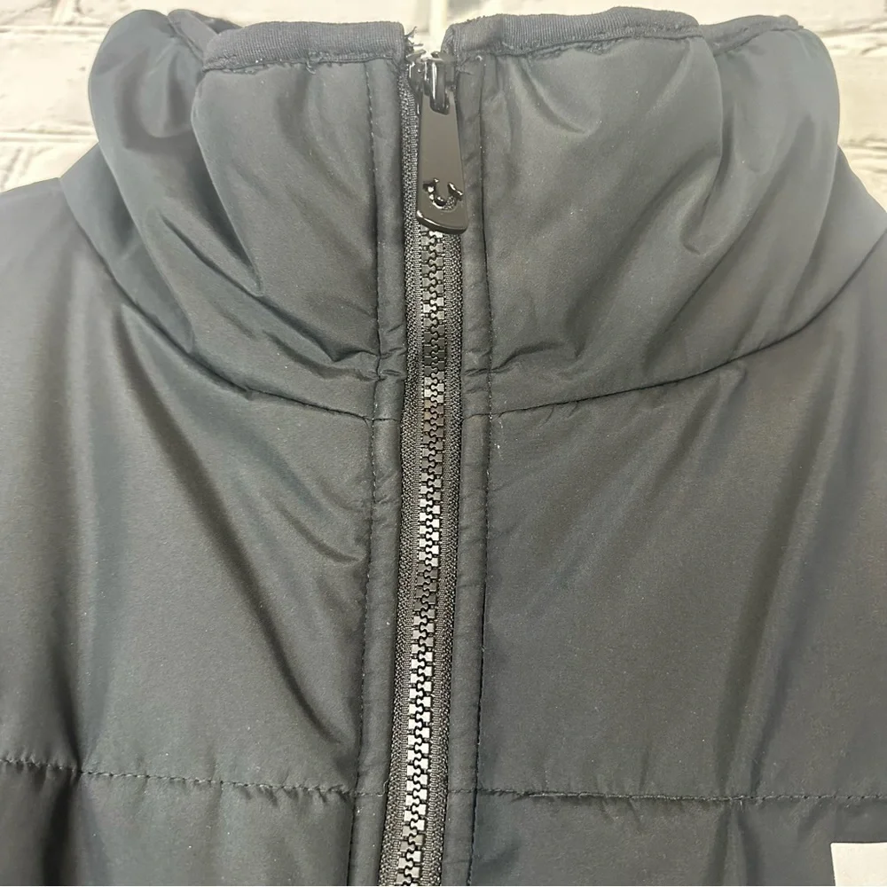 True Religion Mens Black Heavy Puffer Jacket Coat Size 3XL Full Zip Outdoor